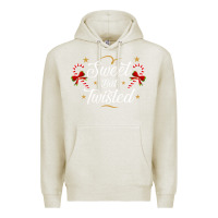 Oatmeal Heather sweet but twisted candy cane christmas humor funny and cute gifts for Premium Hoodie - linhVisuals