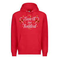 Red sweet but twisted candy cane christmas humor funny and cute gifts for Premium Hoodie - linhVisuals