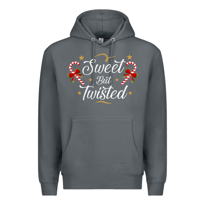 Sweet But Twisted Candy Cane Christmas Humor Funny And Cute Gifts For Premium Hoodie by linhVisuals | Teevron