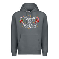 Rock sweet but twisted candy cane christmas humor funny and cute gifts for Premium Hoodie - linhVisuals