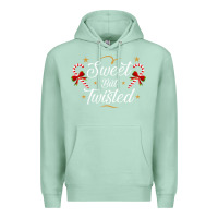 Seafoam sweet but twisted candy cane christmas humor funny and cute gifts for Premium Hoodie - linhVisuals