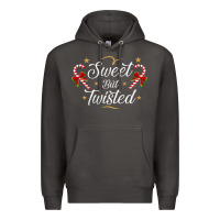 Smoke sweet but twisted candy cane christmas humor funny and cute gifts for Premium Hoodie - linhVisuals