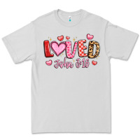 Dove Grey loved john 3 16 Premium Tee - LillyAllenDesigns