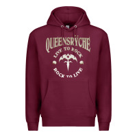 Burgundy ‘Qüëënsrÿche Live To ock Premium Hoodie - linhVisuals