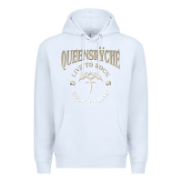 White ‘Qüëënsrÿche Live To ock Premium Hoodie - linhVisuals