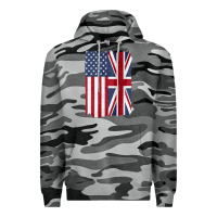 United States With United Kingdom Flag Mix Us And Uk Union Jack Premium Hoodie | Teevron