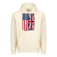 Sandshell united states with united kingdom flag mix us and uk union jack Premium Hoodie - linhVisuals