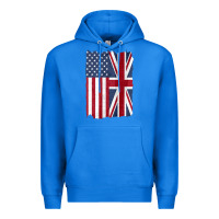 True Royal united states with united kingdom flag mix us and uk union jack Premium Hoodie - linhVisuals
