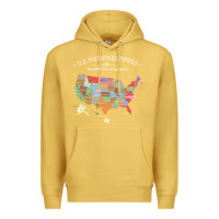 Antique Gold us national parks map colorful with all 59 national parks Premium Hoodie - linhVisuals