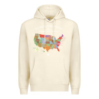 Sandshell us national parks map colorful with all 59 national parks Premium Hoodie - linhVisuals