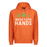 Carrot wash your hands green germs graphic Premium Hoodie - linhVisuals