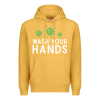 Mustard wash your hands green germs graphic Premium Hoodie - linhVisuals