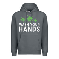 Rock wash your hands green germs graphic Premium Hoodie - linhVisuals