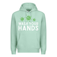 Seafoam wash your hands green germs graphic Premium Hoodie - linhVisuals
