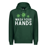 Sports Green wash your hands green germs graphic Premium Hoodie - linhVisuals