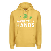 Antique Gold wash your hands green germs graphic Premium Hoodie - linhVisuals