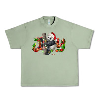 Oil Green panda joy christmas Urban Heavy Tee - LillyAllenDesigns