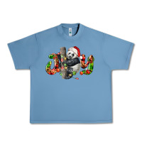 Pebble Blue panda joy christmas Urban Heavy Tee - LillyAllenDesigns