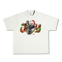 Pistachio panda joy christmas Urban Heavy Tee - LillyAllenDesigns