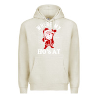 Oatmeal Heather where my ho's at funny santa christmas pun naughty xmas humor gift Premium Hoodie - linhVisuals