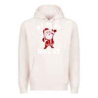 Pale Pink where my ho's at funny santa christmas pun naughty xmas humor gift Premium Hoodie - linhVisuals