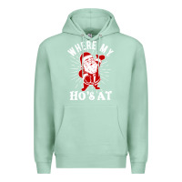 Seafoam where my ho's at funny santa christmas pun naughty xmas humor gift Premium Hoodie - linhVisuals