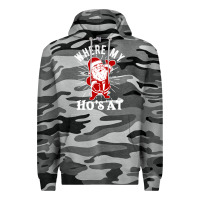 Slate Camo where my ho's at funny santa christmas pun naughty xmas humor gift Premium Hoodie - linhVisuals
