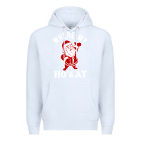 White where my ho's at funny santa christmas pun naughty xmas humor gift Premium Hoodie - linhVisuals