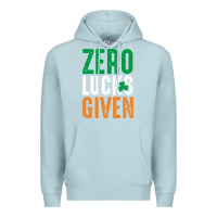 Blue Mist zero lucks given funny st patricks day joke quote lucky shamrock irela Premium Hoodie - linhVisuals