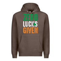 Coffee zero lucks given funny st patricks day joke quote lucky shamrock irela Premium Hoodie - linhVisuals