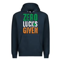 Navy zero lucks given funny st patricks day joke quote lucky shamrock irela Premium Hoodie - linhVisuals