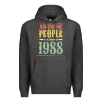Charcoal Heather vintage 1988 awesome people are born in 1988 31st birthday gift for me Premium Hoodie - linhVisuals