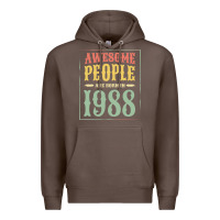 Coffee vintage 1988 awesome people are born in 1988 31st birthday gift for me Premium Hoodie - linhVisuals