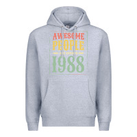 Heather Grey vintage 1988 awesome people are born in 1988 31st birthday gift for me Premium Hoodie - linhVisuals