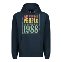 Vintage 1988 Awesome People Are Born In 1988 31st Birthday Gift For Me Premium Hoodie | Teevron