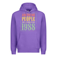 Purple vintage 1988 awesome people are born in 1988 31st birthday gift for me Premium Hoodie - linhVisuals
