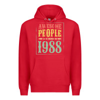 Red vintage 1988 awesome people are born in 1988 31st birthday gift for me Premium Hoodie - linhVisuals