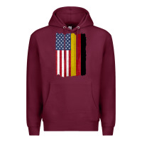 Burgundy united states with germany flag mix us and german country flags Premium Hoodie - linhVisuals