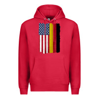 Cardinal united states with germany flag mix us and german country flags Premium Hoodie - linhVisuals