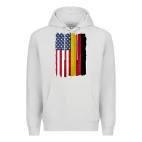Dove Grey united states with germany flag mix us and german country flags Premium Hoodie - linhVisuals
