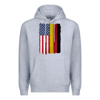 Heather Grey united states with germany flag mix us and german country flags Premium Hoodie - linhVisuals