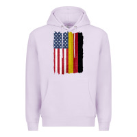 Lilac united states with germany flag mix us and german country flags Premium Hoodie - linhVisuals