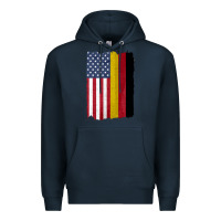Navy united states with germany flag mix us and german country flags Premium Hoodie - linhVisuals