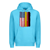 Ocean Blue united states with germany flag mix us and german country flags Premium Hoodie - linhVisuals