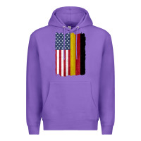 Purple united states with germany flag mix us and german country flags Premium Hoodie - linhVisuals