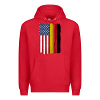 Red united states with germany flag mix us and german country flags Premium Hoodie - linhVisuals