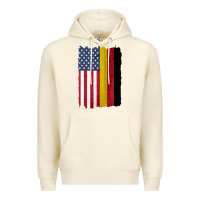 Sandshell united states with germany flag mix us and german country flags Premium Hoodie - linhVisuals