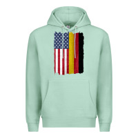 Seafoam united states with germany flag mix us and german country flags Premium Hoodie - linhVisuals