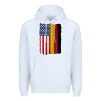 White united states with germany flag mix us and german country flags Premium Hoodie - linhVisuals