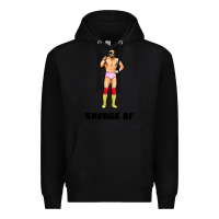 Black savage af Premium Hoodie - linhVisuals